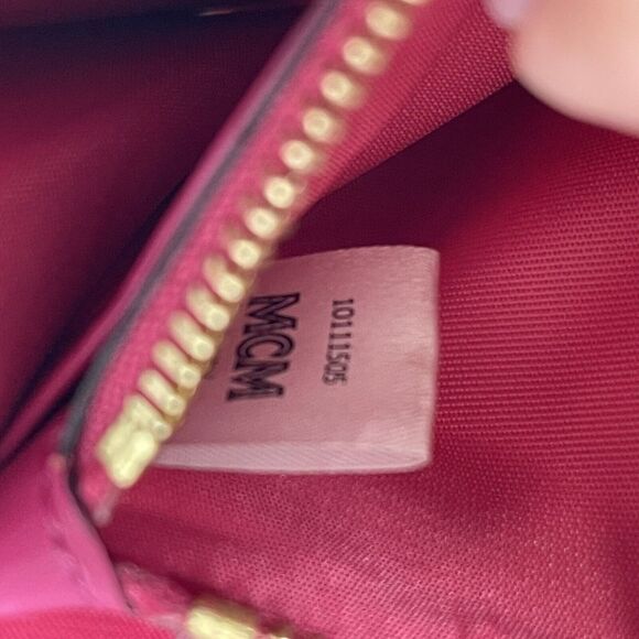 Authentic MCM Magenta Pink‎ Leather Zip Around Long Wallet - Picture 9 of 14